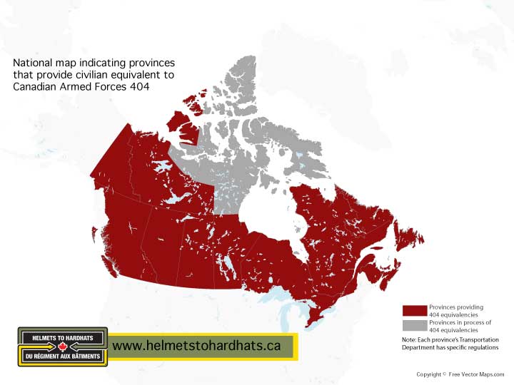 DND 404 map of Canada