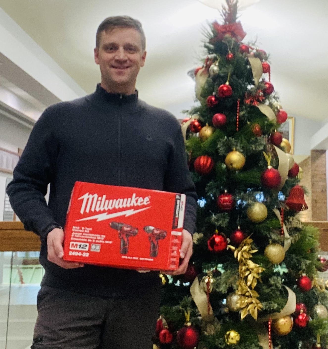 Christopher Hawkner, winner of the Milwaukee Tool Draw