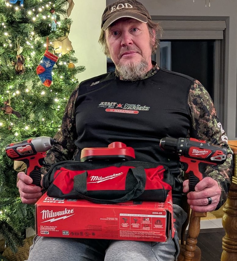 Bryan Waters, winner of the Milwaukee Tool Draw