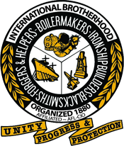 Fraternité internationale des chaudronniers, constructeurs de navire en fer, forgerons, forgeurs et aides logo