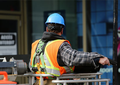 Man working on jobsite